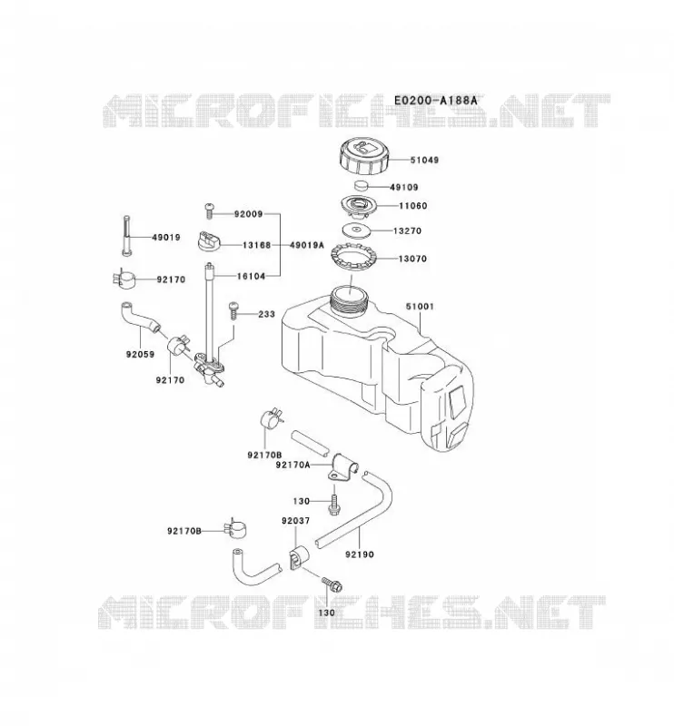 RESERVOIR CARBURANT/ROBINET Kawasaki Petits Moteurs FC FC150V FC MOTORS  FC150V-ES19