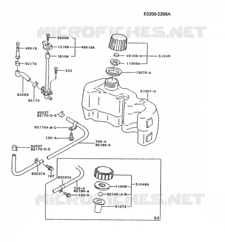 RESERVOIR CARBURANT/ROBINET Kawasaki Petits Moteurs FC FC150V FC MOTORS  FC150V-ES52