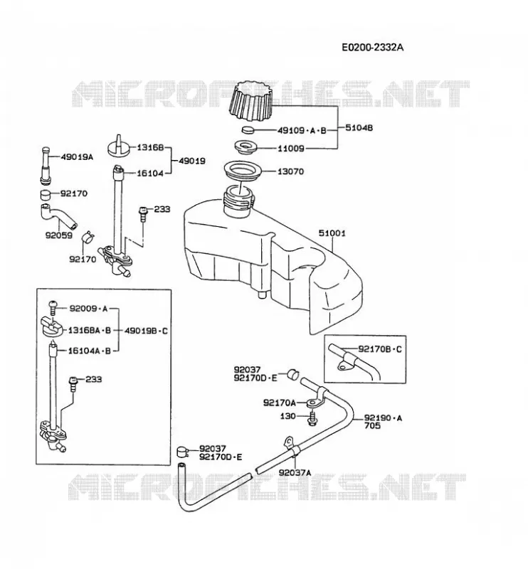 RESERVOIR CARBURANT/ROBINET Kawasaki Petits Moteurs FC FC150V FC MOTORS  FC150V-FS01