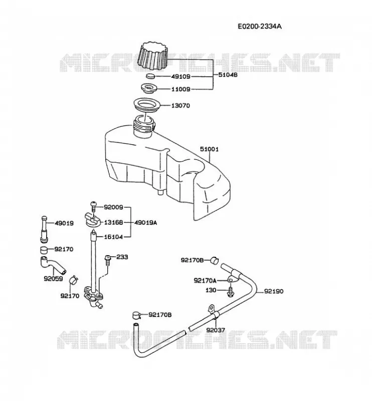 RESERVOIR CARBURANT/ROBINET Kawasaki Petits Moteurs FC FC150V FC MOTORS  FC150V-FS06