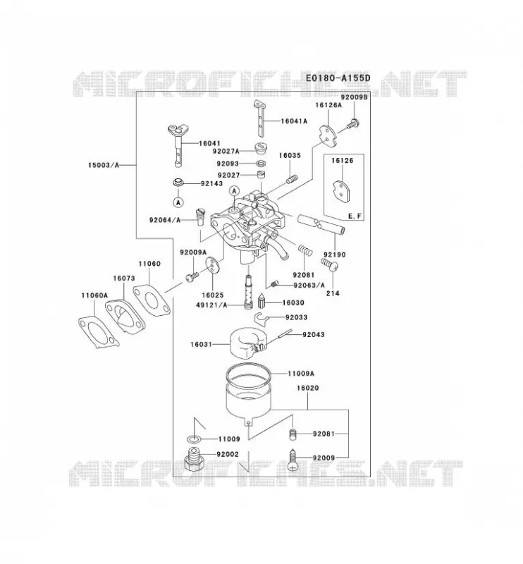 CARBURATEUR Kawasaki Petits Moteurs FC FC150V FC MOTORS  FC150V-FS13