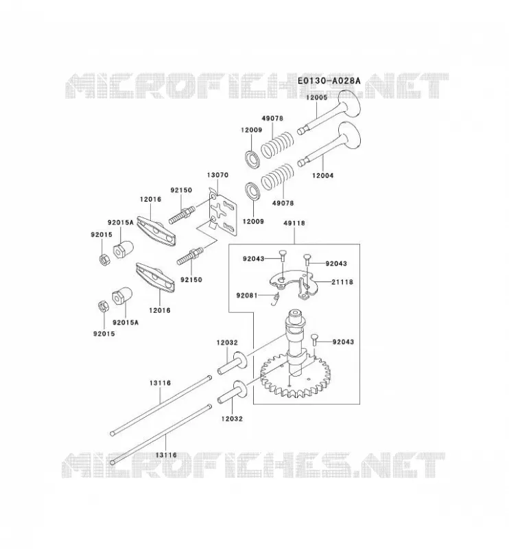 SOUPAPE/ARBRE A CAME Kawasaki Petits Moteurs FC FC150V FC MOTORS  FC150V-FS25