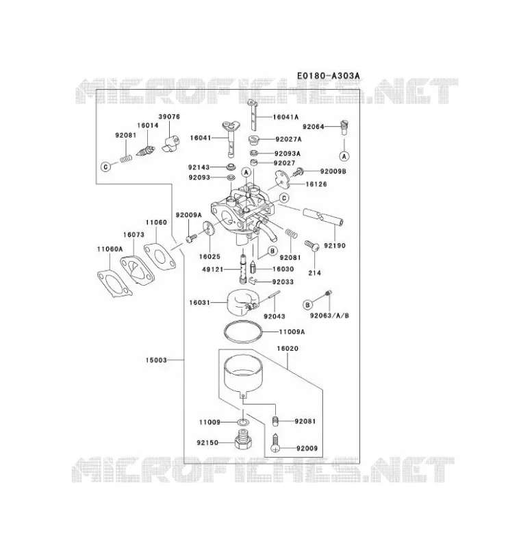 CARBURATEUR Kawasaki Petits Moteurs FC FC150V FC MOTORS  FC150V-FS31