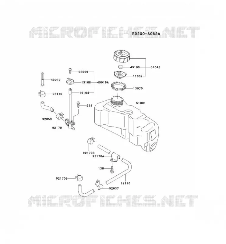 RESERVOIR CARBURANT/ROBINET Kawasaki Petits Moteurs FC FC150V FC MOTORS  FC150V-FS31