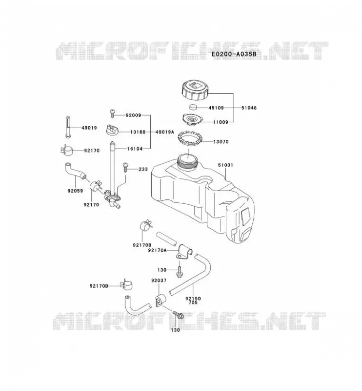 RESERVOIR CARBURANT/ROBINET Kawasaki Petits Moteurs FC FC150V FC MOTORS  FC150V-FS62