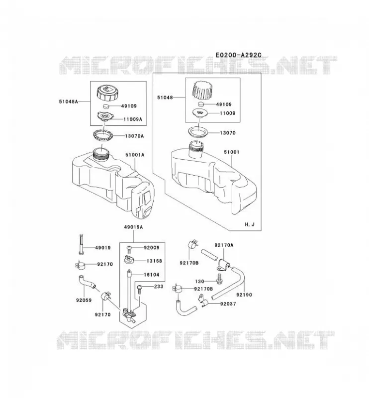 RESERVOIR CARBURANT/ROBINET Kawasaki Petits Moteurs FC FC150V FC MOTORS  FC150V-HS01