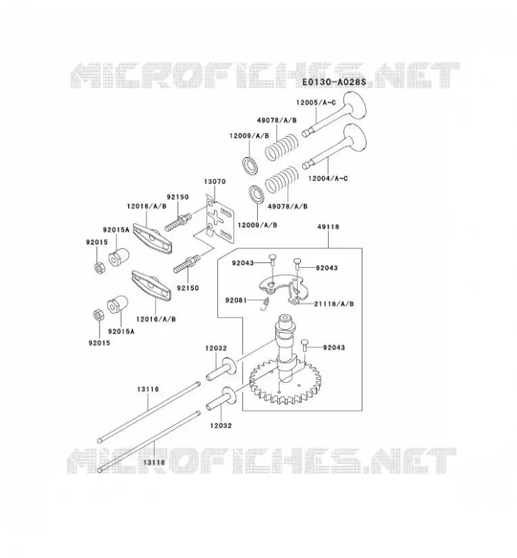 SOUPAPE/ARBRE A CAME Kawasaki Petits Moteurs FC FC150V FC MOTORS  FC150V-LS01