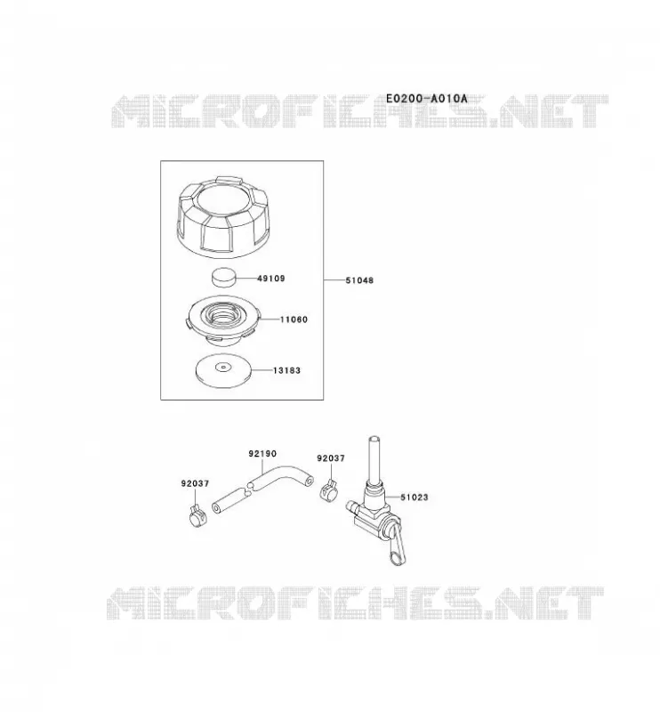 RESERVOIR CARBURANT/ROBINET Kawasaki Petits Moteurs FC FC180V FC MOTORS  FC180V-CS53