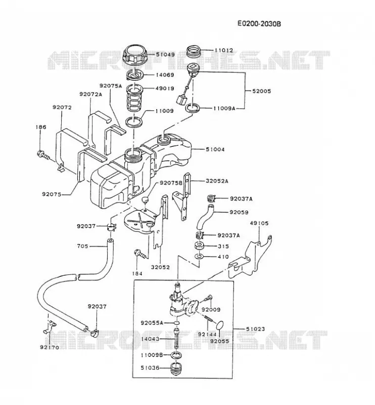 RESERVOIR CARBURANT/ROBINET Kawasaki Petits Moteurs FC FC290V FC MOTORS  FC290V-AS12