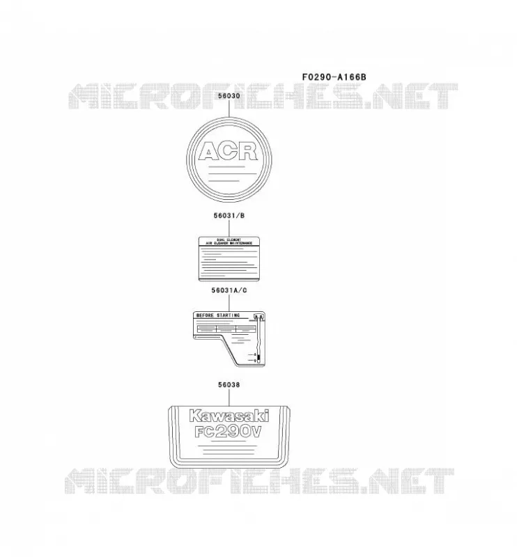 LABEL Kawasaki Petits Moteurs FC FC290V FC MOTORS  FC290V-FS04
