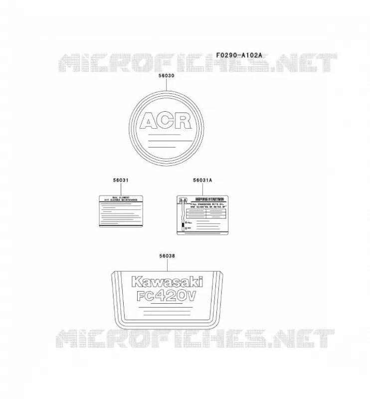 LABEL Kawasaki Petits Moteurs FC FC420V FC MOTORS  FC420V-AS06