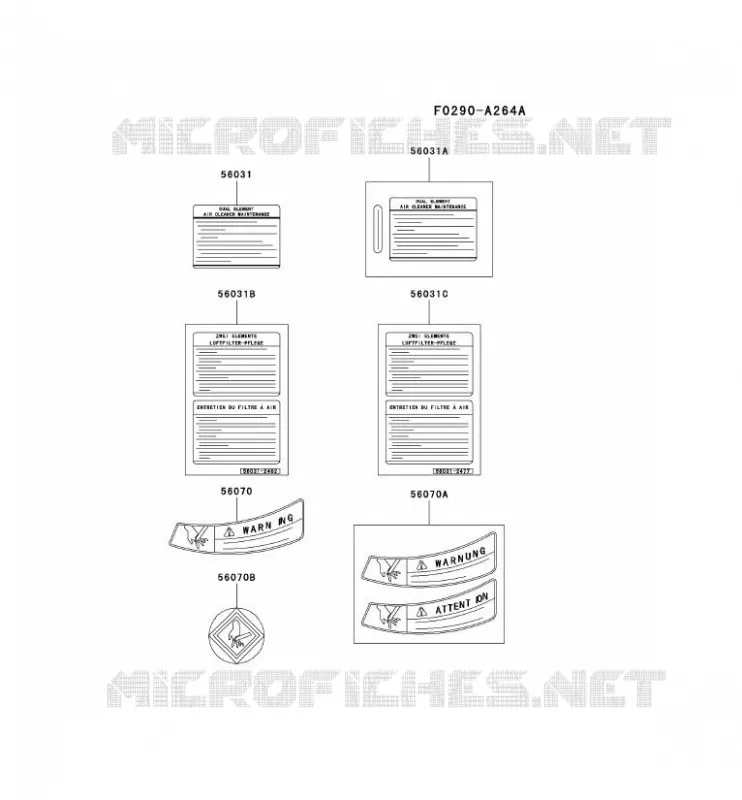 LABEL Kawasaki Petits Moteurs FC FC420V FC MOTORS  FC420V-AS16