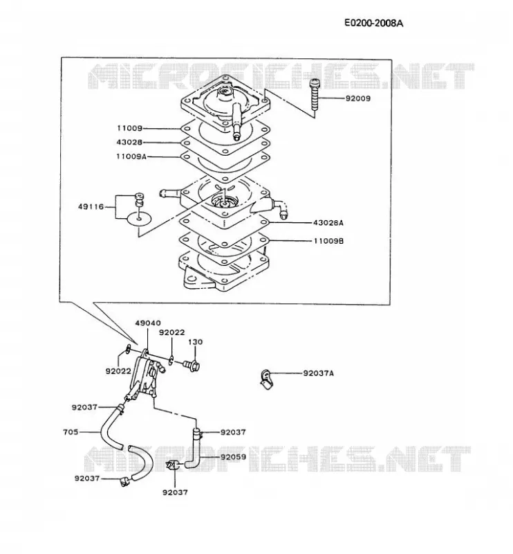 RESERVOIR CARBURANT/ROBINET Kawasaki Petits Moteurs FC FC420V FC MOTORS  FC420V-CS00