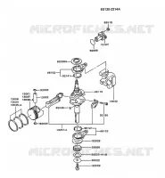 PISTON/VILEBREQUIN pour Kawasaki FC MOTORS