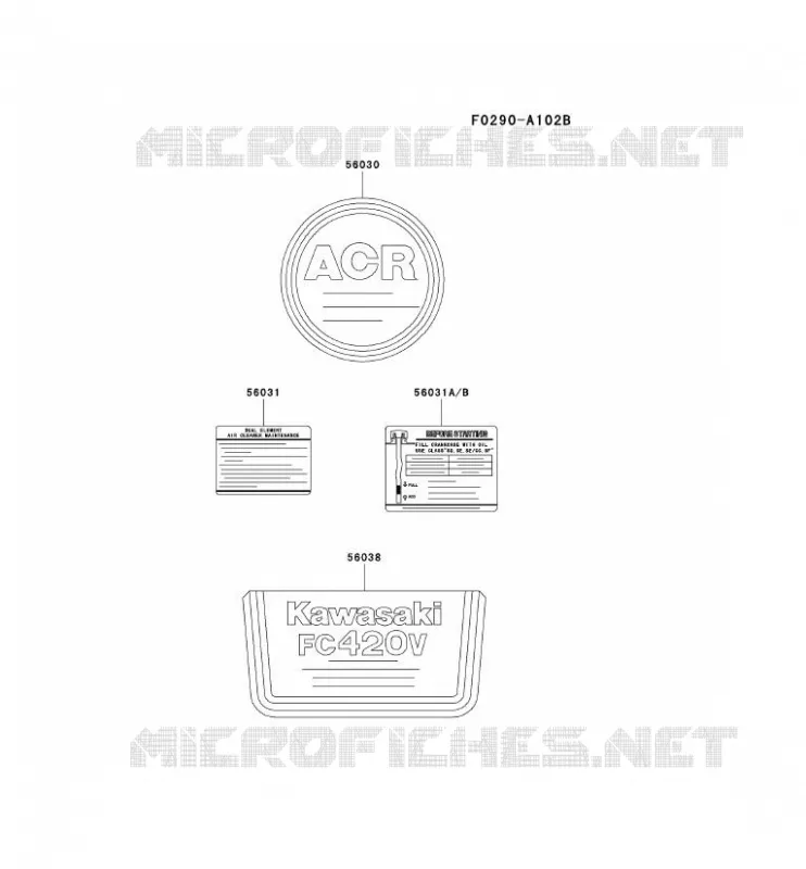 LABEL Kawasaki Petits Moteurs FC FC420V FC MOTORS  FC420V-FS06