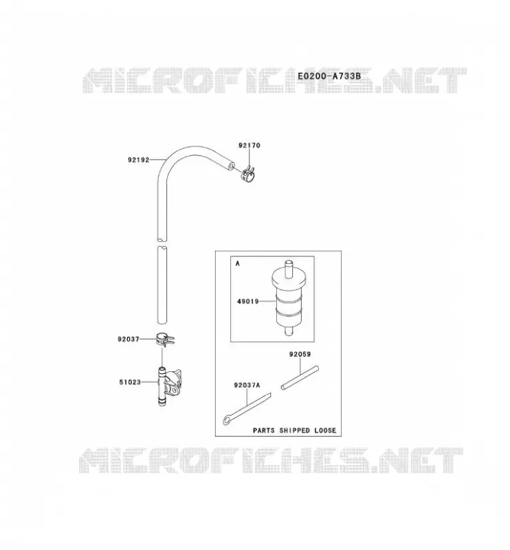 RESERVOIR CARBURANT/ROBINET Kawasaki Petits Moteurs FD FD501D FD MOTORS  FD501D-AB04