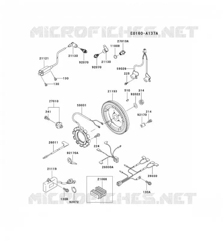 &Eacute;QUIPEMENT ELECTRIQUE Kawasaki Petits Moteurs FD FD501D FD MOTORS  FD501D-AS01