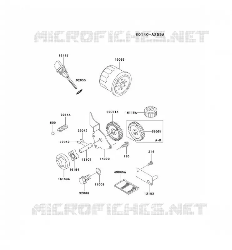 KIT DE GRAISSAGE Kawasaki Petits Moteurs FD FD501D FD MOTORS  FD501D-AS04