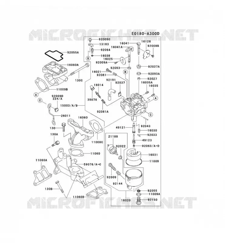 CARBURATEUR Kawasaki Petits Moteurs FD FD501D FD MOTORS  FD501D-BS00
