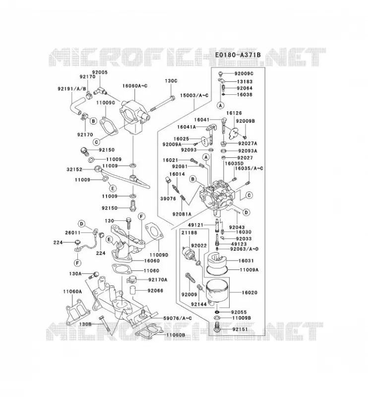 CARBURATEUR Kawasaki Petits Moteurs FD FD501D FD MOTORS  FD501D-BS04