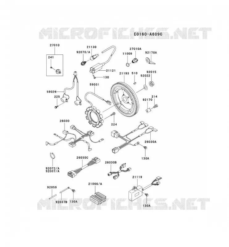 &Eacute;QUIPEMENT ELECTRIQUE Kawasaki Petits Moteurs FD FD501D FD MOTORS  FD501D-BS04
