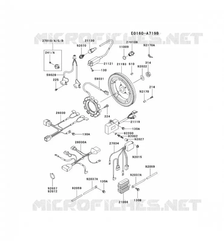&Eacute;QUIPEMENT ELECTRIQUE Kawasaki Petits Moteurs FD FD501D FD MOTORS  FD501D-CL70