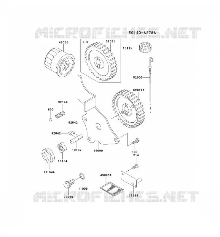 KIT DE GRAISSAGE Kawasaki Petits Moteurs FD FD501D FD MOTORS  FD501D-CS00