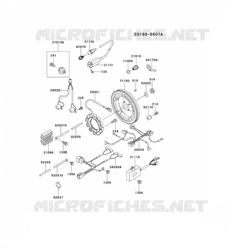 &Eacute;QUIPEMENT ELECTRIQUE Kawasaki Petits Moteurs FD FD501D FD MOTORS  FD501D-ES00