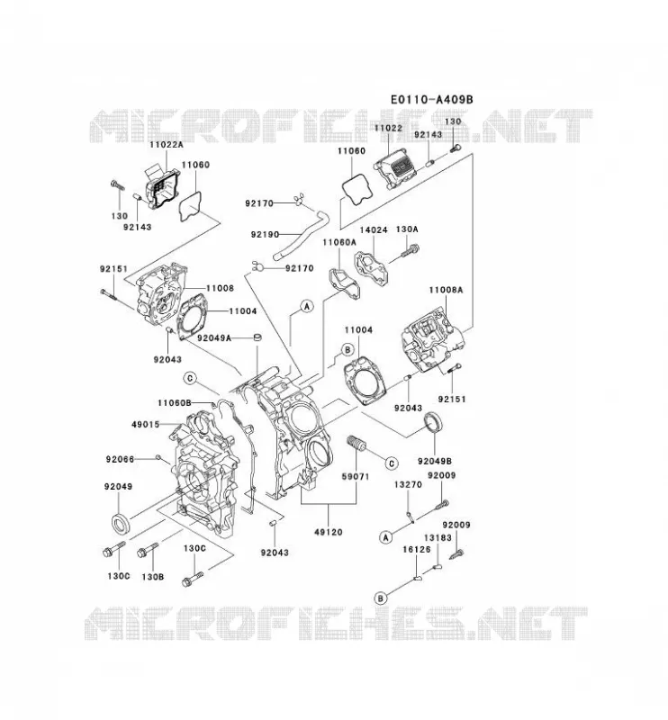 CULASSE/CARTER MOTEUR Kawasaki Petits Moteurs FD FD501D FD MOTORS  FD501D-FS04