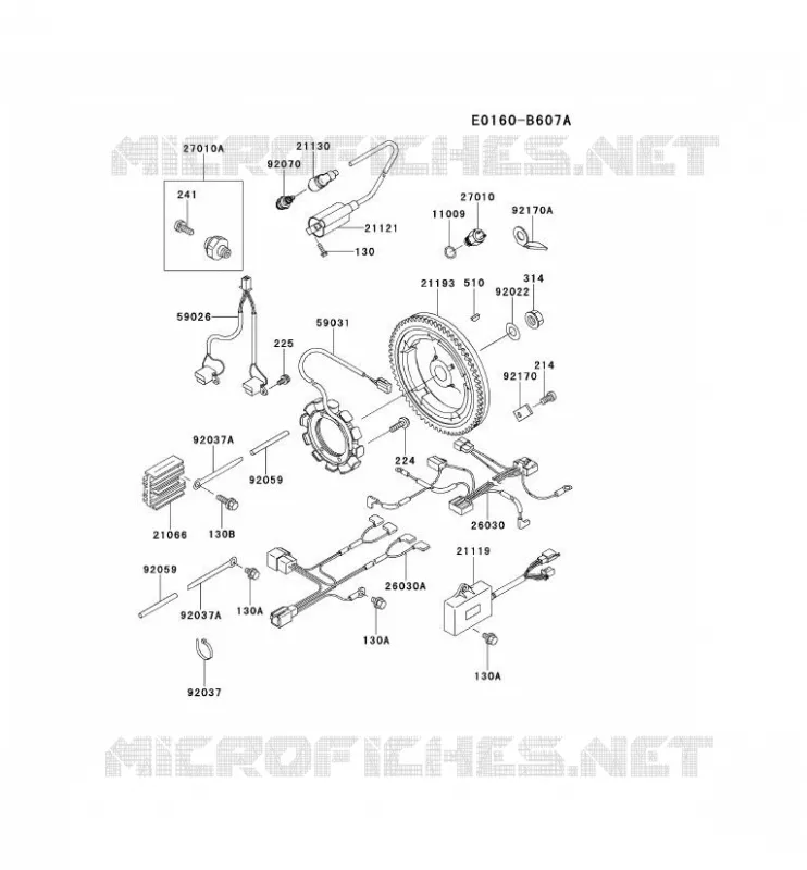 &Eacute;QUIPEMENT ELECTRIQUE Kawasaki Petits Moteurs FD FD501D FD MOTORS  FD501D-GS00