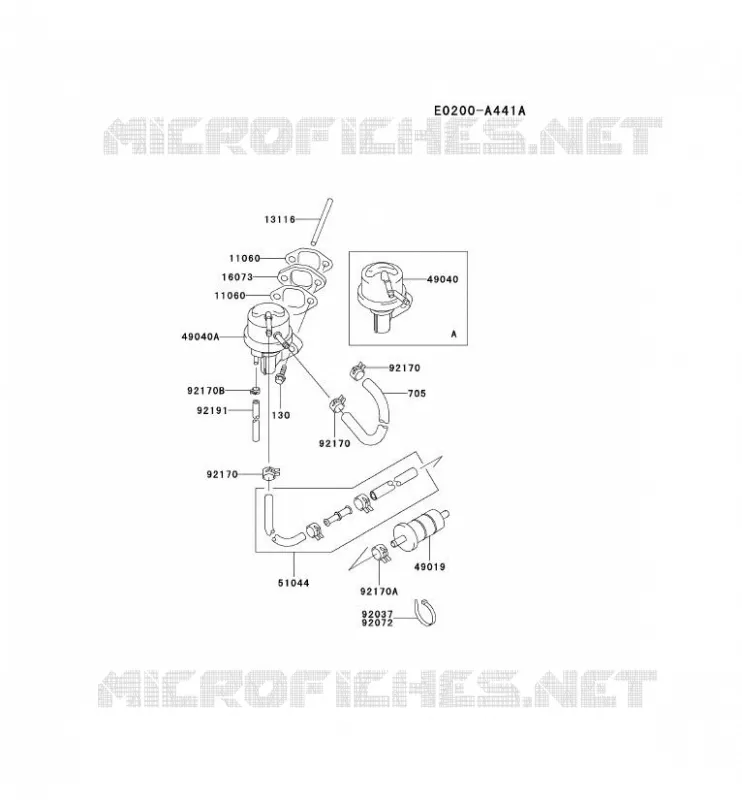 RESERVOIR CARBURANT/ROBINET Kawasaki Petits Moteurs FD FD501V FD MOTORS  FD501V-AS03