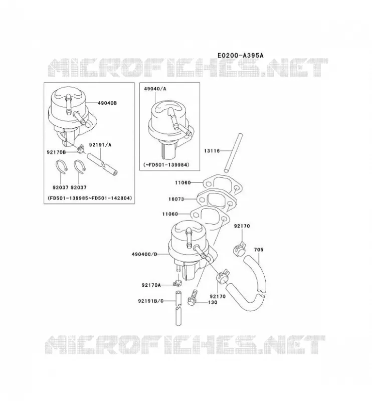 RESERVOIR CARBURANT/ROBINET Kawasaki Petits Moteurs FD FD501V FD MOTORS  FD501V-DS04