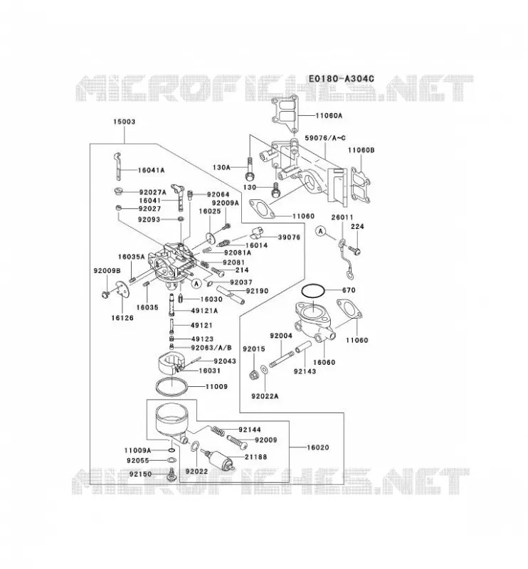 CARBURATEUR Kawasaki Petits Moteurs FD FD501V FD MOTORS  FD501V-DS05