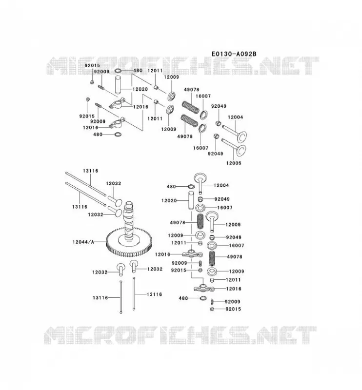 SOUPAPE/ARBRE A CAME Kawasaki Petits Moteurs FD FD501V FD MOTORS  FD501V-DS05