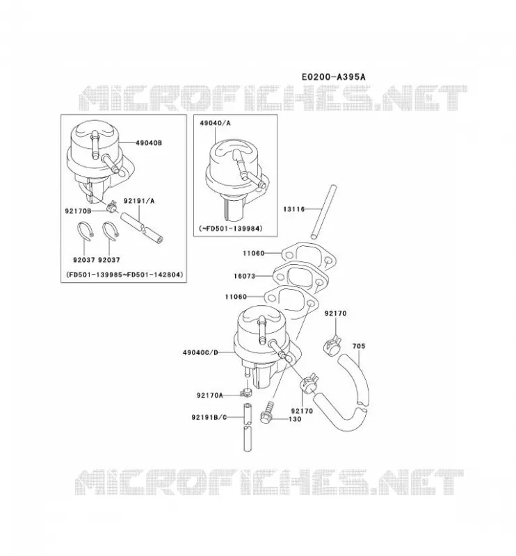 RESERVOIR CARBURANT/ROBINET Kawasaki Petits Moteurs FD FD501V FD MOTORS  FD501V-ES04
