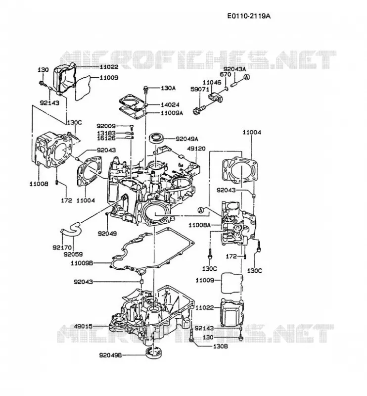 CULASSE/CARTER MOTEUR Kawasaki Petits Moteurs FD FD590V FD MOTORS  FD590V-AS01