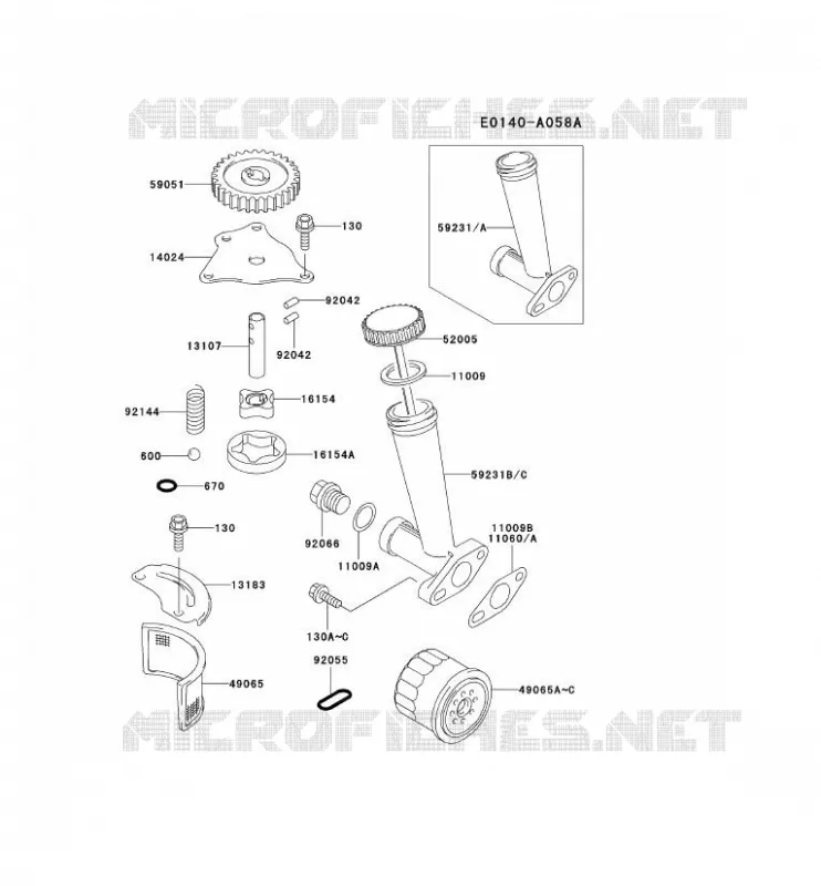 KIT DE GRAISSAGE Kawasaki Petits Moteurs FD FD590V FD MOTORS  FD590V-AS02