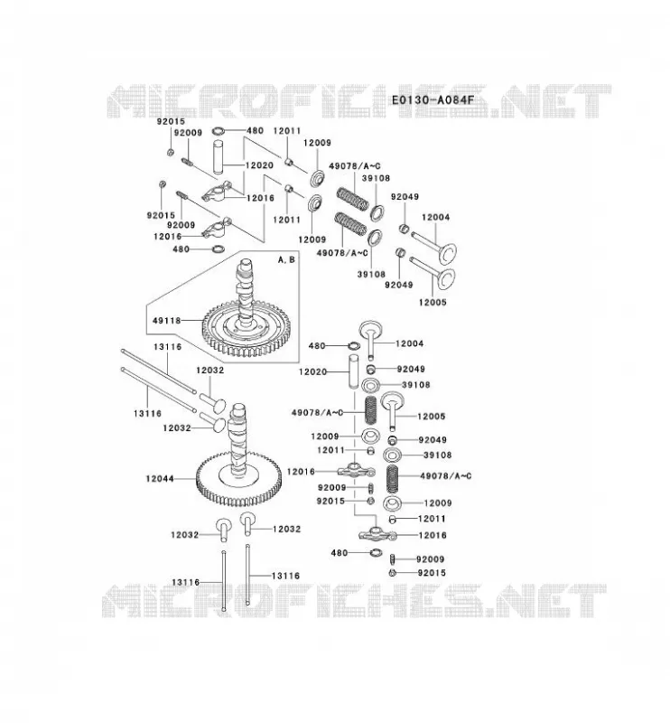 SOUPAPE/ARBRE A CAME Kawasaki Petits Moteurs FD FD590V FD MOTORS  FD590V-AS08