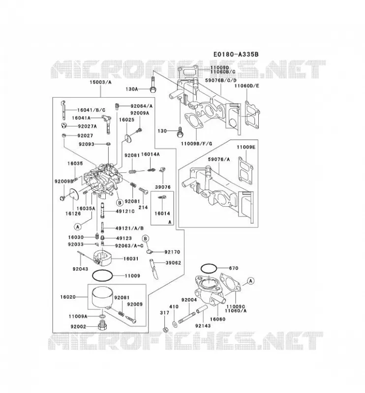 CARBURATEUR Kawasaki Petits Moteurs FD FD590V FD MOTORS  FD590V-CS03