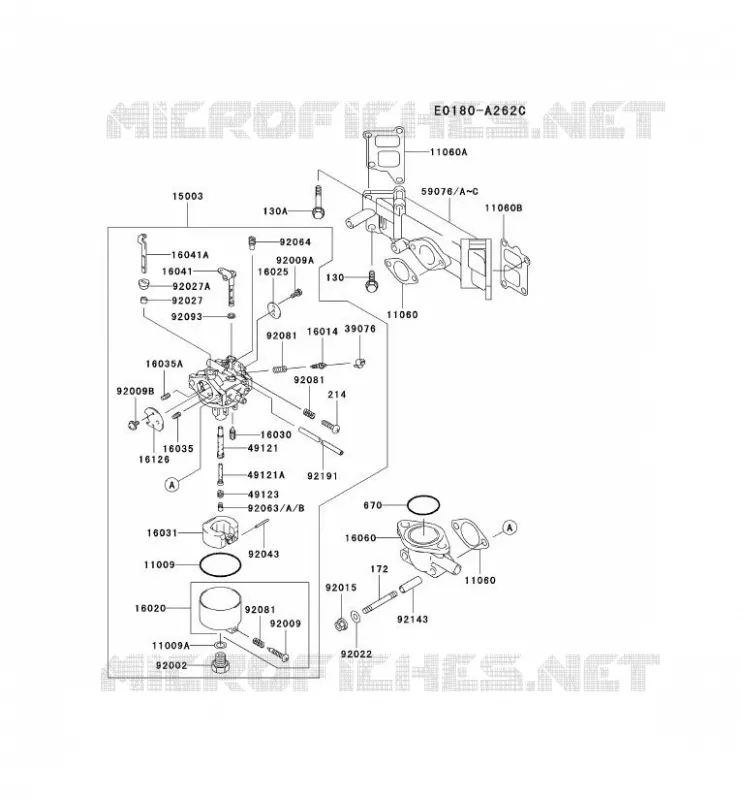 CARBURATEUR Kawasaki Petits Moteurs FD FD590V FD MOTORS  FD590V-CS06