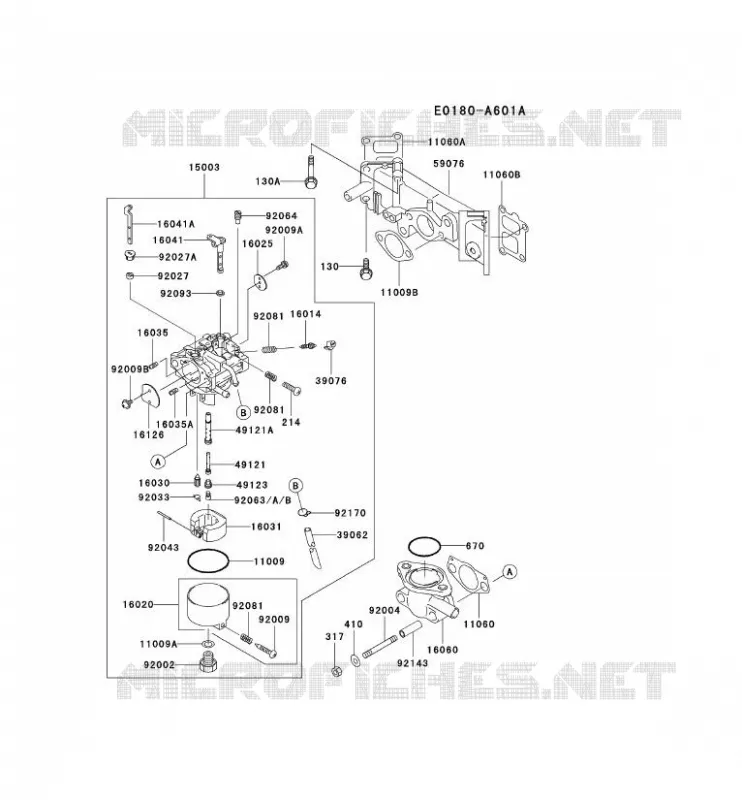 CARBURATEUR Kawasaki Petits Moteurs FD FD590V FD MOTORS  FD590V-FS03