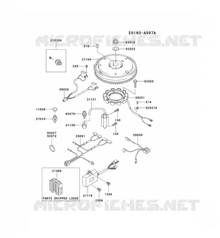 &Eacute;QUIPEMENT ELECTRIQUE Kawasaki Petits Moteurs FD FD590V FD MOTORS  FD590V-FS03