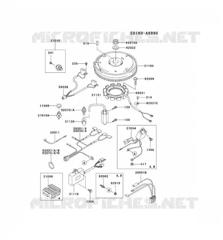 &Eacute;QUIPEMENT ELECTRIQUE Kawasaki Petits Moteurs FD FD611V FD MOTORS  FD611V-CS01