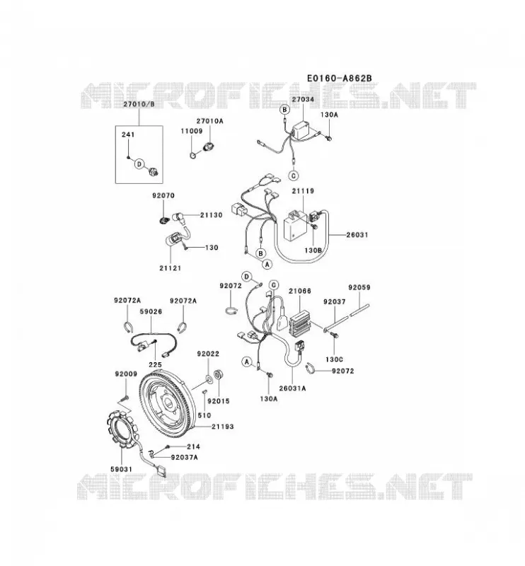 &Eacute;QUIPEMENT ELECTRIQUE Kawasaki Petits Moteurs FD FD620D FD MOTORS  FD620D-AB00