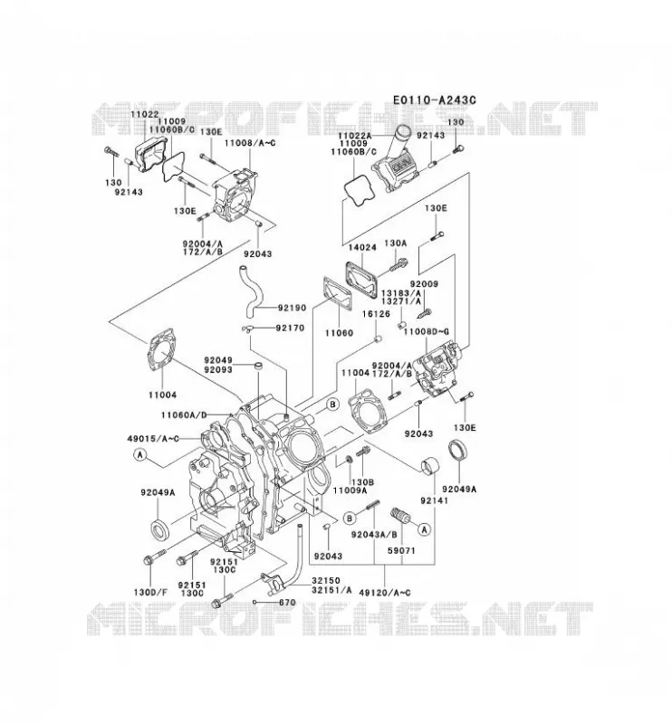 CULASSE/CARTER MOTEUR Kawasaki Petits Moteurs FD FD620D FD MOTORS  FD620D-AS01