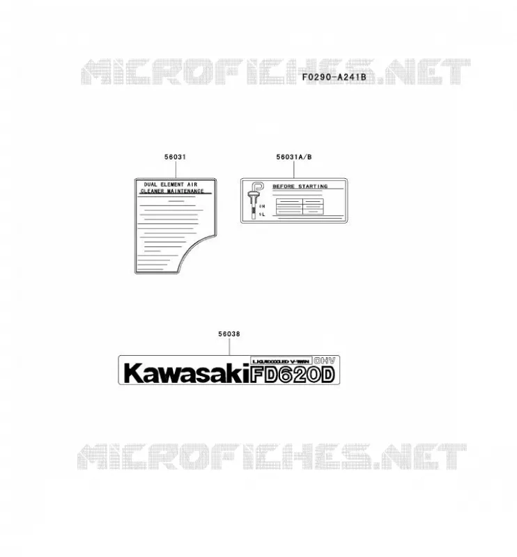LABEL Kawasaki Petits Moteurs FD FD620D FD MOTORS  FD620D-AS12