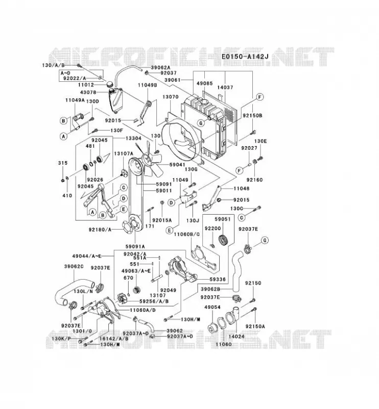REFROIDISSEMENT Kawasaki Petits Moteurs FD FD620D FD MOTORS  FD620D-AS13