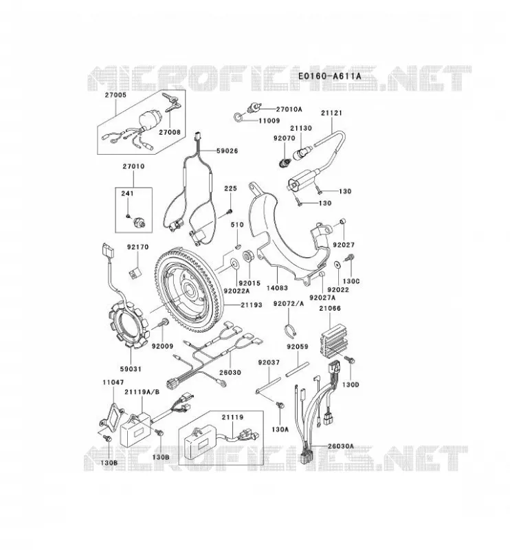 &Eacute;QUIPEMENT ELECTRIQUE Kawasaki Petits Moteurs FD FD620D FD MOTORS  FD620D-AS16