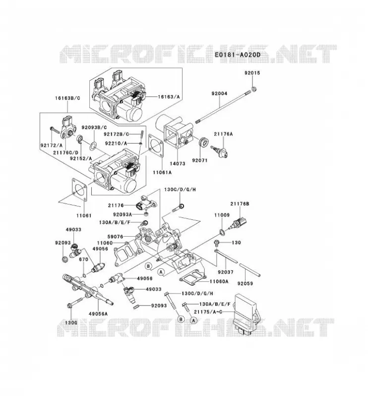 PIECE CARBURATEUR Kawasaki Petits Moteurs FD FD620D FD MOTORS  FD620D-AS26