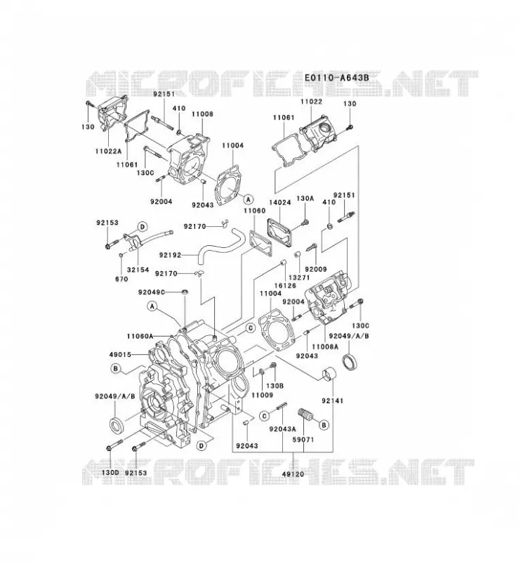 CULASSE/CARTER MOTEUR Kawasaki Petits Moteurs FD FD620D FD MOTORS  FD620D-AT51